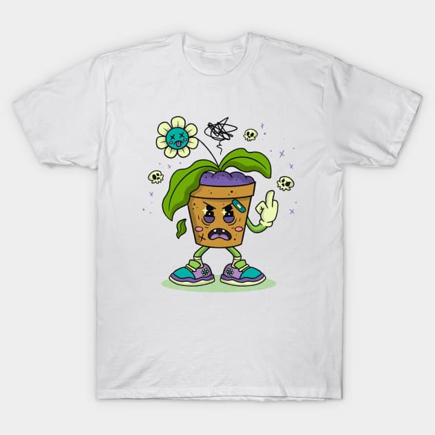 ANGRY PLANT T-Shirt by bratcave.studio